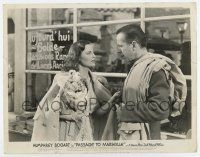 3y709 PASSAGE TO MARSEILLE 8x10.25 still '44 Humphrey Bogart stares at pretty Michele Morgan!