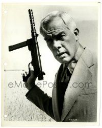 3y733 PRIME CUT 8x10 key book still '72 Lee Marvin as the gangland enforcer holding machine gun!