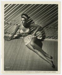 3y749 RAMSAY AMES 8.25x10 still '46 in sexy swimsuit against geometric background by Ray Jones!