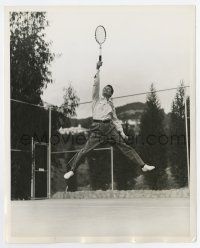 3y760 RED SKELTON deluxe 8x10 still '42 playing tennis between scenes by Clarence Sinclair Bull!