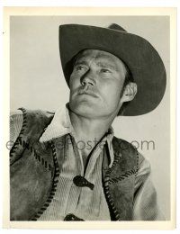 3y770 RIFLEMAN TV 7x9 still '70s great close up of tough cowboy Chuck Connors!