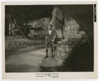 3y781 ROBE 8.25x10 still '53 Richard Burton as Marcellus Gallio standing by stone wall!