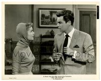 3y802 SAY ONE FOR ME 8x10 still '59 c/u of Debbie Reynolds arguing with young Robert Wagner!