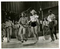 3y820 SHE'S BACK ON BROADWAY 7.5x9 still '53 sexy Virginia Mayo rehearsing with male dancers!