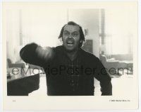 3y821 SHINING 8x10 still '80 Stephen King, Stanley Kubrick, c/u of Jack Nicholson cracking up!