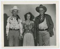 3y846 SONG OF NEVADA 8.25x10 still '44 posed portrait of Roy Rogers, Dale Evans & Thurston Hall!