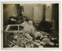 3y850 SONS OF THE DESERT 8.25x10 still '33 Oliver Hardy at climax of movie with demolished dishes!