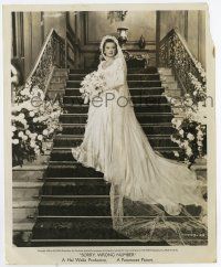 3y853 SORRY WRONG NUMBER 8x10 still '48 beautiful bride Barbara Stanwyck on stairs by Mal Bulloch!