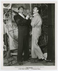 3y876 STOOGE candid 8.25x10 still '52 wacky posed portrait of Dean Martin choking Jerry Lewis!