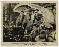 3y905 SWISS MISS 8x10 still R47 Stan Laurel & Oliver Hardy in wacky disguises driving wagon!