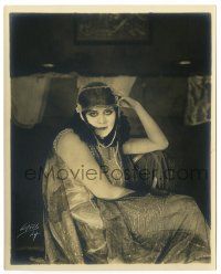 3y920 THEDA BARA deluxe 8x10 still '18 seated image as Salome, signed by photog Witzel, lost film!