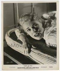 3y937 TOUCH OF EVIL 8.25x10 still '58 great c/u of terrified Janet Leigh gripping matress on bed!