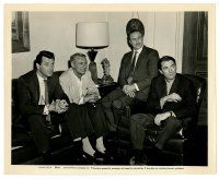 3y949 UGLY AMERICAN candid 8x10 still '63 Rock Hudson, Cary Grant & Gregory Peck visit Marlon Brando