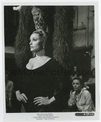 3y954 VALLEY OF THE DOLLS 8x10 still '67 Sharon Tate in skin-tight outfit with wild headpiece!