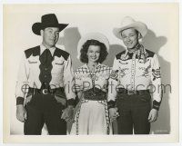 3y990 YELLOW ROSE OF TEXAS 8.25x10.25 still '44 Dale Evans between Roy Rogers & William Haade!