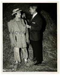 3y991 YOU CAN'T RUN AWAY FROM IT candid 8x10 still '56 in scarecrow outfit w/designer Jean Louis!