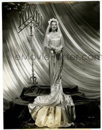 3y085 ARLENE DAHL 7.5x9.75 still '47 wearing incredible Saks 5th Avenue bridal gown by candelabra!