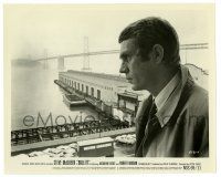 3y174 BULLITT 8.25x10 still '69 close up of Steve McQueen with Bay Bridge in background!