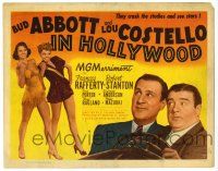 3z181 ABBOTT & COSTELLO IN HOLLYWOOD TC '45 great image of Bud & Lou + two sexy ladies!