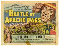3z202 BATTLE AT APACHE PASS TC '52 great art of Jeff Chandler as Cochise vs U.S. cavalrymen!