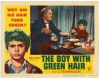 3z558 BOY WITH GREEN HAIR LC #8 '48 Pat O'Brien and Dean Stockwell dining together!
