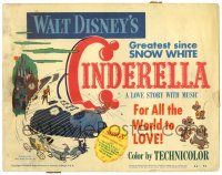 3z236 CINDERELLA TC '50 Disney's classic cartoon love story with music, greatest since Snow White!