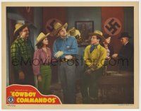 3z601 COWBOY COMMANDOS LC '43 The Range Busters & cowgirl Evelyn Finley in Nazi headquarters!
