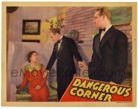 3z608 DANGEROUS CORNER LC '34 Conrad Nagel & Melvyn Douglas glare at Erin O'Brien-Moore!