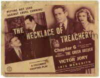 3z288 GREEN ARCHER chapter 6 TC '40 from Edgar Wallace story, Victor Jory, The Necklace of Treachery