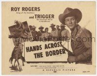 3z291 HANDS ACROSS THE BORDER TC R54 wonderful images of cowboy Roy Rogers & Trigger!