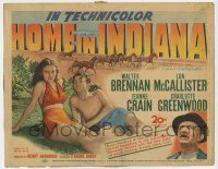 3z305 HOME IN INDIANA TC '44 sexy Jeanne Crain, Lon McCallister, Walter Brennan