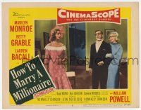3z692 HOW TO MARRY A MILLIONAIRE LC #5 '53 Lauren Bacall watches Marilyn Monroe help David Wayne!