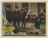 3z102 INVISIBLE AGENT LC '42 fx scene of invisible guy choking Nazi as others try to find him!