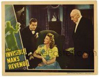 3z104 INVISIBLE MAN'S REVENGE LC '44 Hobbes watches Alan Curtis talks to Evelyn Ankers in chair!