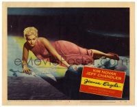 3z709 JEANNE EAGELS LC #8 '57 full-length image of sexiest Kim Novak laying on floor!