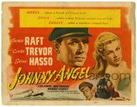 3z323 JOHNNY ANGEL TC '45 George Raft & sexy French Claire Trevor in New Orleans!