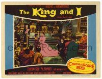 3z715 KING & I LC #5 '56 Brynner watches Deborah Kerr with kids, Rodgers & Hammerstein's musical!