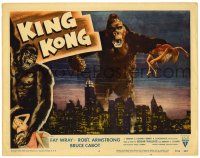 3z112 KING KONG LC #4 R56 classic image of giant ape holding Fay Wray over New York Skyline!