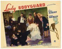 3z726 LADY BODYGUARD LC '43 Eddie Albert helps man that Anne Shirley knocked to the ground!