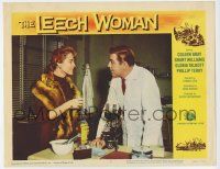 3z117 LEECH WOMAN LC #7 '60 Coleen Gray in laboratory about to take a stiff drink w/ Phillip Terry!