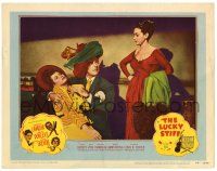 3z751 LUCKY STIFF LC #3 '48 great image of Dorothy Lamour, Brian Donlevy & Claire Trevor!