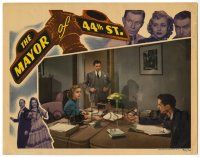 3z771 MAYOR OF 44TH STREET LC '42 George Murphy watches Anne Shirley hand young man a paper!