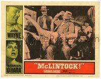 3z773 McLINTOCK LC #1 '63 best image of John Wayne giving Maureen O'Hara a spanking!