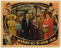 3z778 MERRY GO ROUND OF 1938 LC '37 Bert Lahr, Barbara Read, Mischa Auer, King & House in a dress!