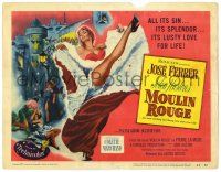 3z355 MOULIN ROUGE TC '53 Jose Ferrer as Toulouse-Lautrec, sexy French dancer kicking!