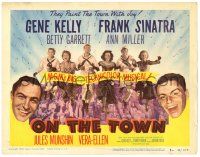 3z372 ON THE TOWN TC '49 Gene Kelly, Frank Sinatra, sexy Ann Miller, Betty Garrett, Stanley Donen