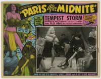 3z829 PARIS AFTER MIDNIGHT LC '51 sexy stripper Tempest Storm & Flo Ash, The Cutest Little Nudist!