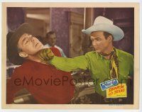 3z854 RAINBOW OVER TEXAS LC '46 great close up of Roy Rogers punching Kenne Duncan in the jaw!