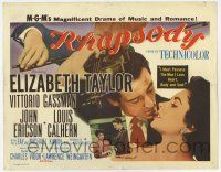 3z396 RHAPSODY int'l TC R60s Elizabeth Taylor must possess Vittorio Gassman, heart, body & soul!