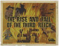 3z398 RISE & FALL OF THE THIRD REICH int'l TC '68 book by William L. Shirer, burning swastika!